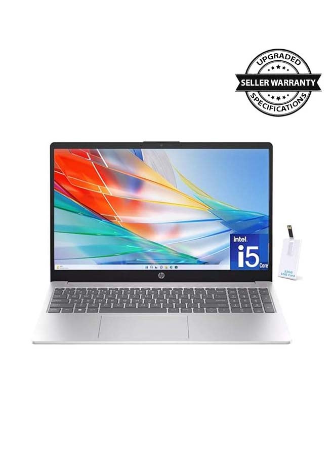 HP 15 (Upgraded Version) Laptop With 15.6-Inch Display, Core i5-1335U Processor/16GB RAM/1TB SSD/Intel Iris XE Graphics/Windows 11 Home English/Arabic Silver - Image 1