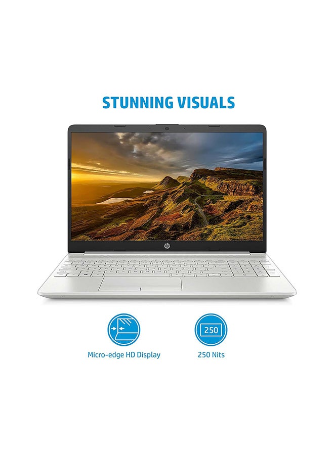 HP 15s-du3564TU 15.6-Inch Display, Core i3- 1125G4 Processor/8GB RAM/512GB SSD/Intel UHD Graphics/Windows 11 Home English/Arabic Silver - Image 2