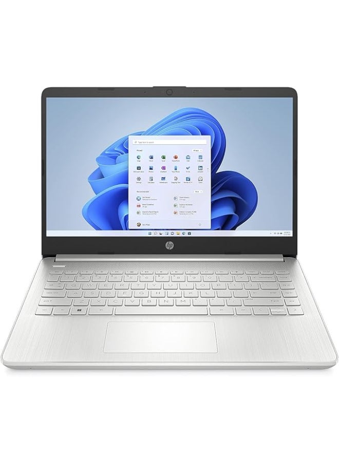 HP 14s-dq5025n (Upgraded Version) Laptop With 14-Inch Display, Core i5-1235u Processor/8GB RAM/512GB SSD/Intel Iris XE Graphics/Windows 11 Home English/Arabic Natural Silver - Image 1
