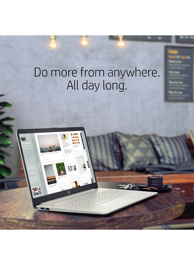 HP 15-DY1018 (Upgraded Version) Laptop With 15.6-Inch Full HD Display, Core i5 Processer/12GB RAM/512GB SSD/Intel UHD Graphics/Windows 10 /International Version English/Arabic Nature Silver - Image 2