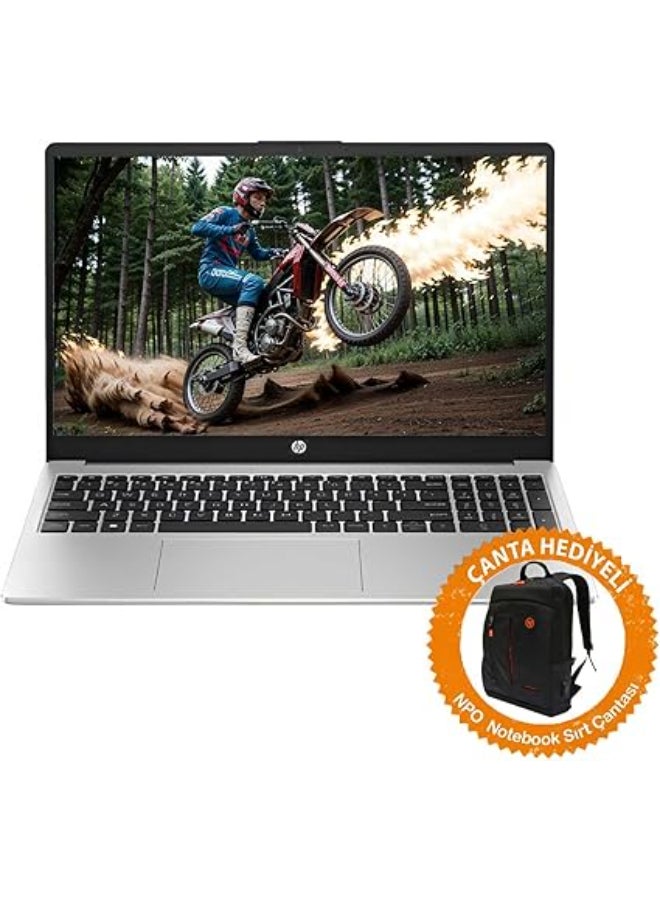 HP 250 G10 (Upgraded Version) Laptop With 15.6-Inch Display, Intel Core i5-1335U Processor/16GB RAM/512GB SSD/Intel Iris XE Graphics/Windows 11 Pro English/Arabic Silver - Image 2