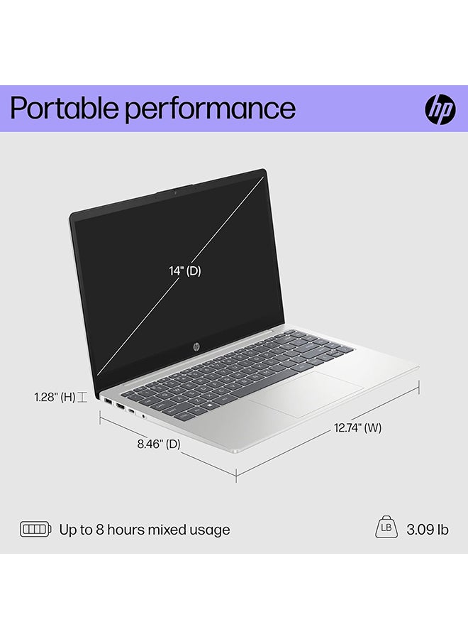 HP ‎9Z0K9UA#ABA Laptop With 15.6-Inch Full HD Display, Core i7-1355U Processor/16GB RAM/512GB SSD/Intel Iris xe Graphics/Windows 11 Home English/Arabic Silver - Image 4