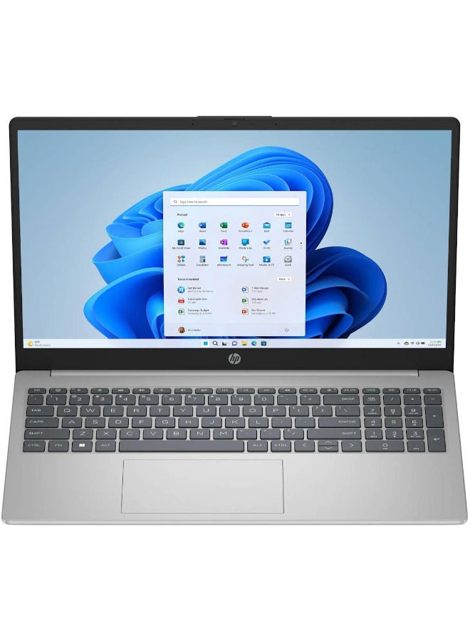 HP 15-fd0095wm Laptop With 15.6-Inch Full HD Display, Core i5-1235U Processor/32GB RAM/1TB SSD/Intel Iris Xe Graphics/Windows 11 Home English/Arabic Natural Silver - Image 1