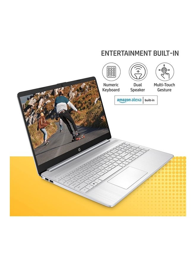 HP 15s- fq5111TU (Upgraded Version) Laptop With 15.6-Inch Display, Core i5-1235u Processor/8GB RAM/512GB SSD/Intel Iris XE Graphics/Windows 11 English/Arabic Silver - Image 2