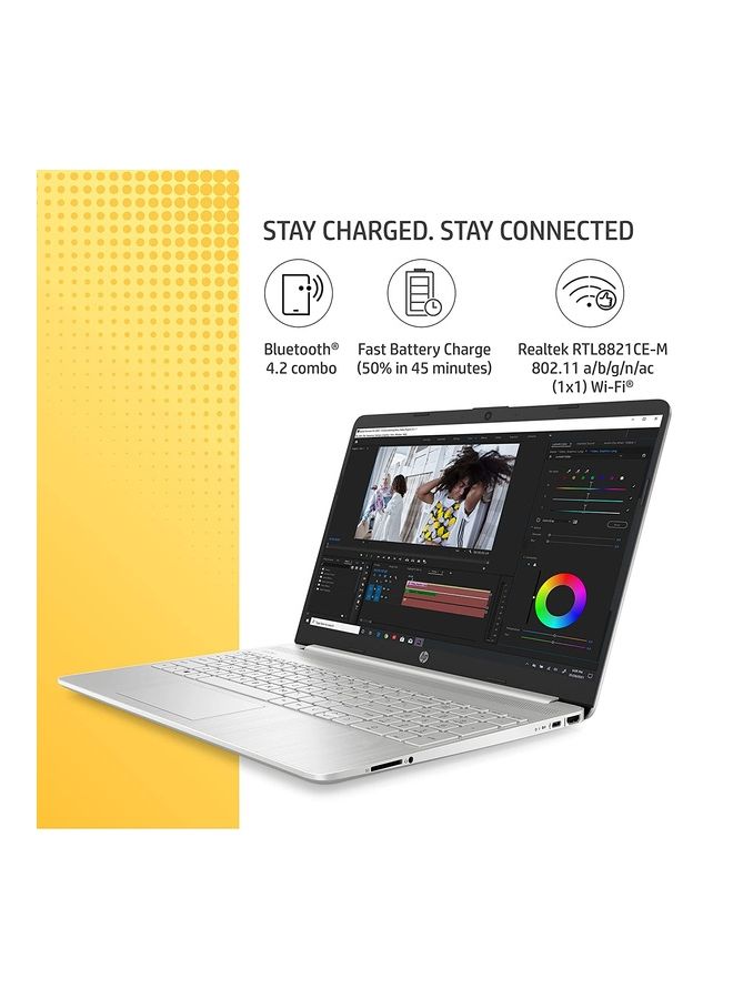 HP 15s- fq5111TU (Upgraded Version) Laptop With 15.6-Inch Display, Core i5-1235u Processor/8GB RAM/512GB SSD/Intel Iris XE Graphics/Windows 11 English/Arabic Silver - Image 3
