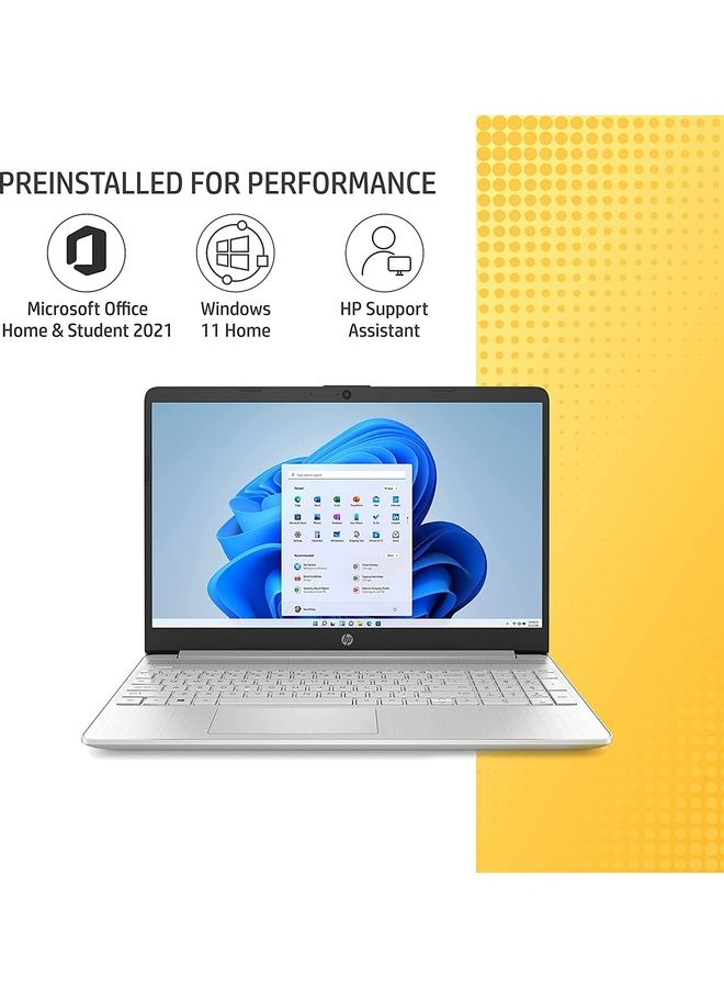 HP 15s- fq5111TU (Upgraded Version) Laptop With 15.6-Inch Display, Core i5-1235u Processor/8GB RAM/512GB SSD/Intel Iris XE Graphics/Windows 11 English/Arabic Silver - Image 5