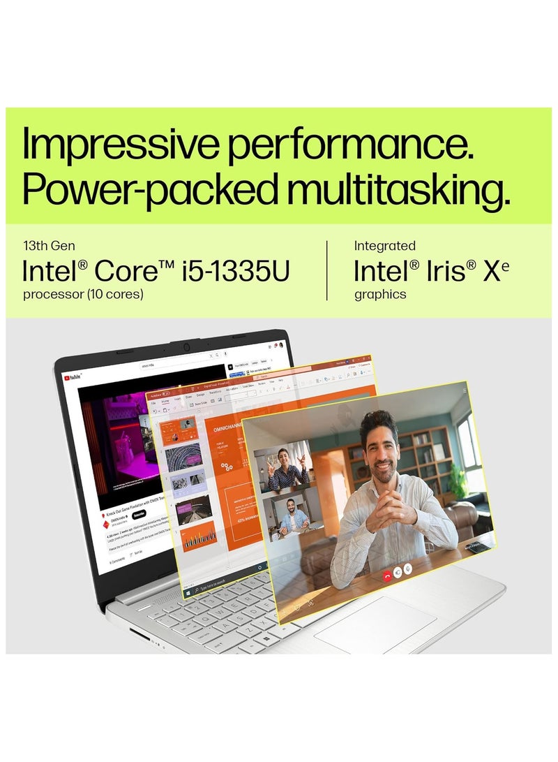 HP 2023 Newest 15s Series 15.6" Notebook, FHD (1920 x 1080), Intel Core -1335U Deca-core i5, 16 GB DDR4Â RAM, 1 TBÂ NVME SSD, Thin & Light, WindowsÂ 11 English/Arabic Silver - Image 2