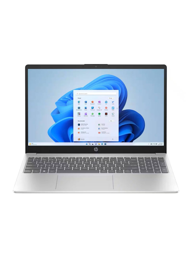 HP 15-FD0005DX (Upgraded Version) Laptop With 15.6-Inch Touchscreen Display, Core i5-1235U Processor/8GB RAM/512GB SSD/Intel Iris XE Graphics/Windows 11 Home S English/Arabic Silver - Image 1