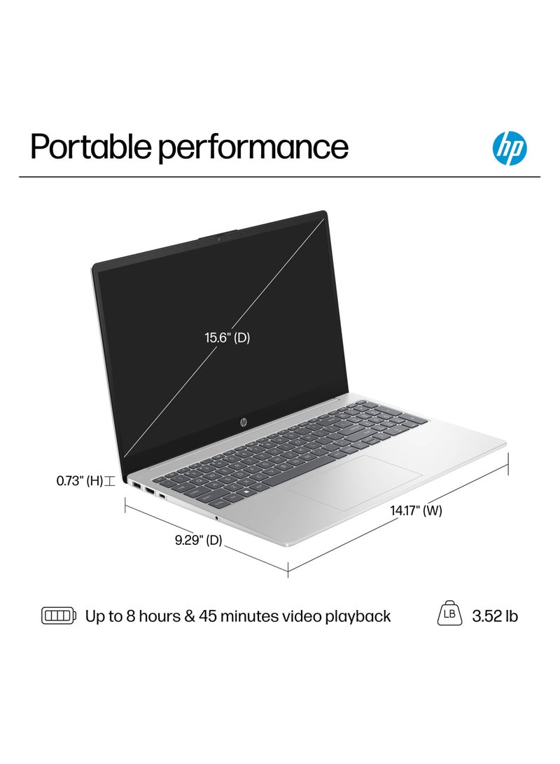 HP 15-FD0005DX (Upgraded Version) Laptop With 15.6-Inch Touchscreen Display, Core i5-1235U Processor/16GB RAM/1TB SSD/Intel Iris XE Graphics/Windows 11 Home S English/Arabic Silver - Image 5