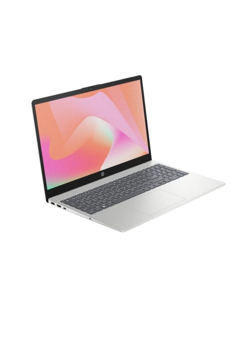 HP 15-fd0346 (Upgraded Version) Laptop With 15.6-Inch FHD Display, Core i7-1355U Processor/8GB RAM/512GB SSD/Intel Iris Xe Graphics/Free DOS(Without Windows) English/Arabic Silver - Image 2