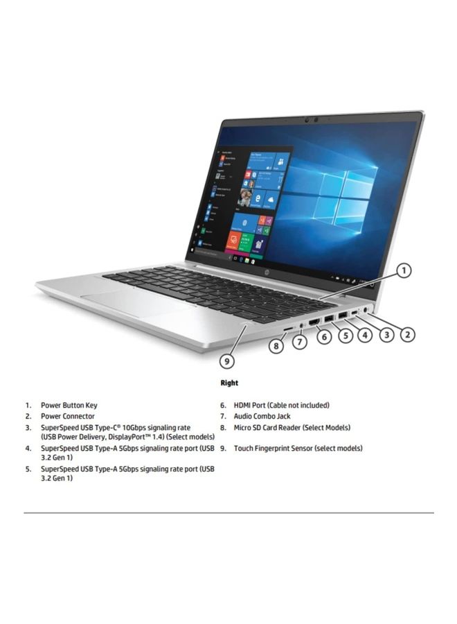 HP Probook 440 G8 FHD (Upgraded Version) Laptop With 14-Inch Display, Core i5-1135G7 11th Gen Processor/16GB DDR4 Ram/512GB SSD/Intel Iris XE Graphics/Windows-11 English/Arabic Silver - Image 4