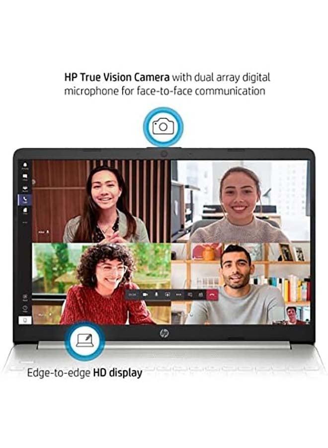 HP (Upgraded Version) Laptop With 15.6-Inch Display, Core i3-1115G4Processor/8GB RAM/256GBIntel Iris XE Graphics/Windows 10 Home English/Arabic Natural Silver - Image 4