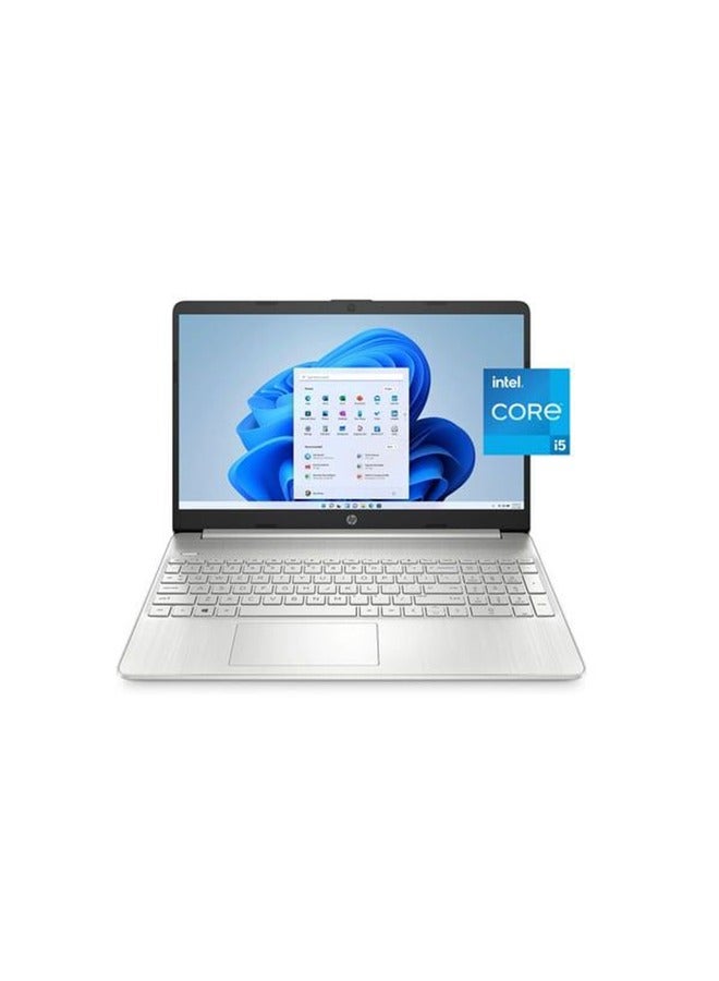 HP 15 DY 2795WM 11Th Generation Core i5-1135G7 8Gb Ram 256Gb Ssd Intel Iris X Graphics 15.6" FHD LED Display Win 11 English/Arabic Silver - Image 1