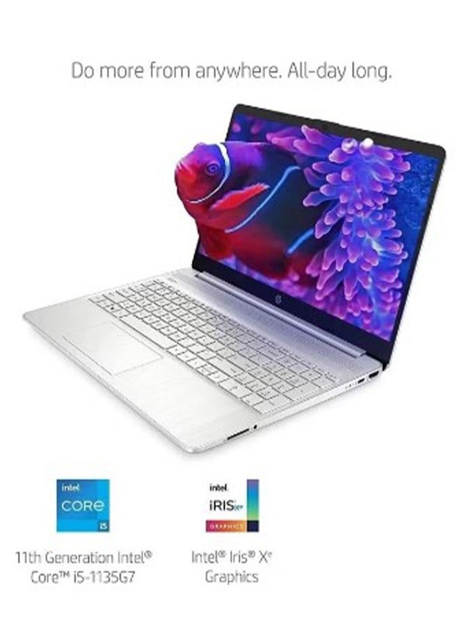 HP 15 DY 2795WM 11Th Generation Core i5-1135G7 8Gb Ram 256Gb Ssd Intel Iris X Graphics 15.6" FHD LED Display Win 11 English/Arabic Silver - Image 2