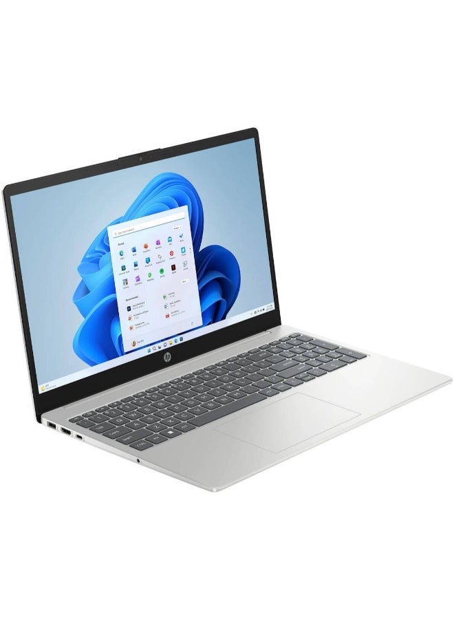 HP 15-fd0095wm Laptop With 15.6-Inch Full HD Display, Core i5-1235U Processor/32GB RAM/512GB SSD/Intel Iris Xe Graphics/Windows 11 Home English/Arabic Natural Silver - Image 2