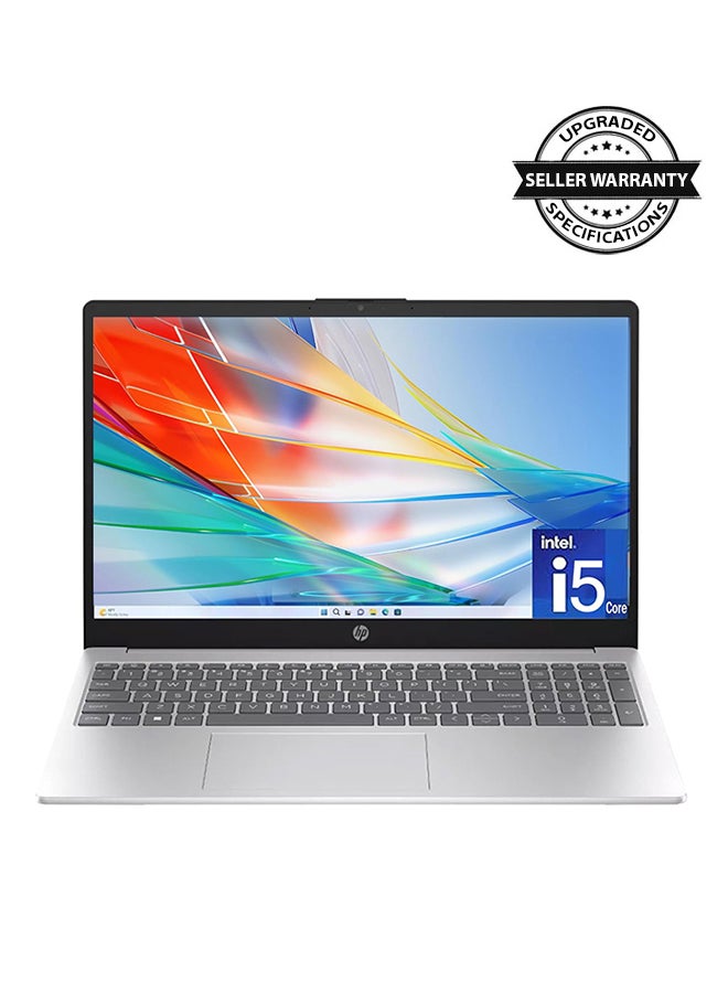 HP 15.6" (Upgraded Version) Laptop, 13th Gen Intel Core i5-1335U Processor, 32GB RAM, 1TB SSD, FHD Anti-Glare Display, Webcam, Numeric Keypad, Wi-Fi, Bluetooth, HDMI, Windows 11 Home English/Arabic Silver - Image 2