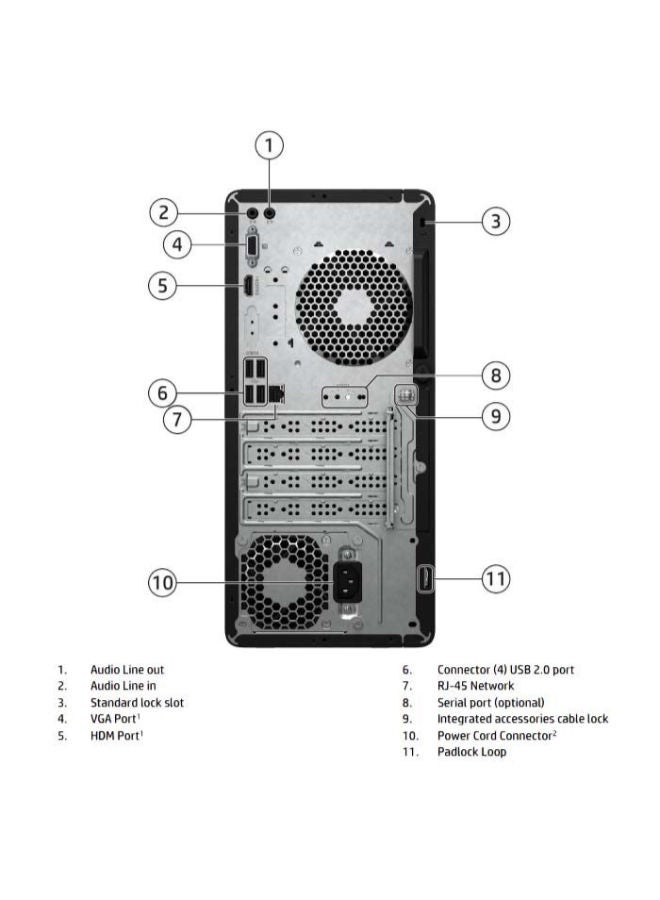 HP 290 G9 Desktop Pro Tower With Intel Core i3-12100 Processor/4GB Ram/256GB SSD/DOS(Without Windows)/Intel UHD Graphics 730 With DVD-Writer, Wi-Fi Bluetooth english_arabic Black - Image 5