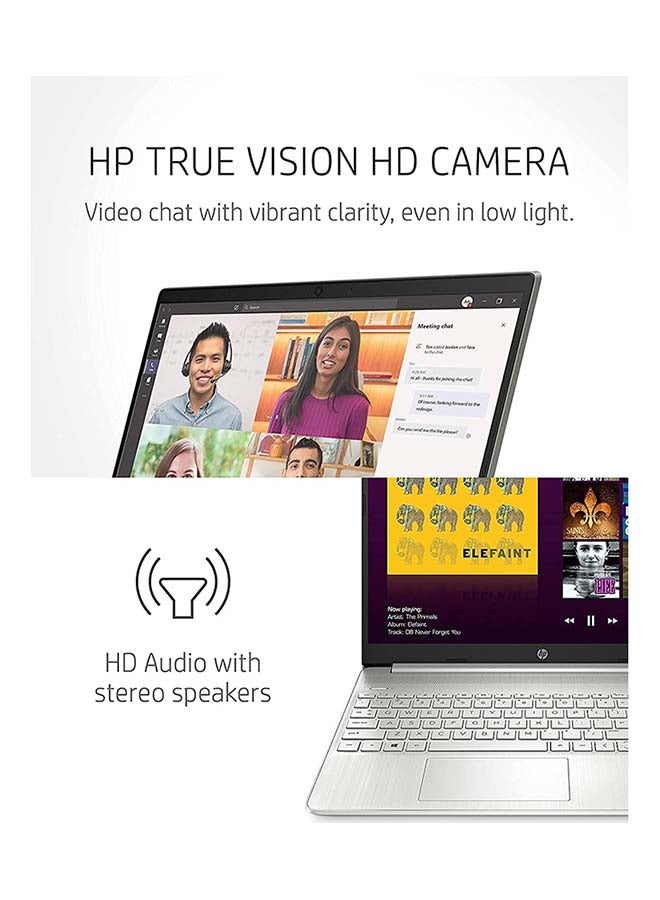 HP Newest Slim 15-DY2093WM Professional & Business (Upgraded Version) Laptop With 15.6-Inch FHD Display, Core i5-1135G7 Processor/16GB RAM/1TB SSD/Intel Iris Plus Graphics/Windows 11/International Version English/Arabic Silver - Image 5