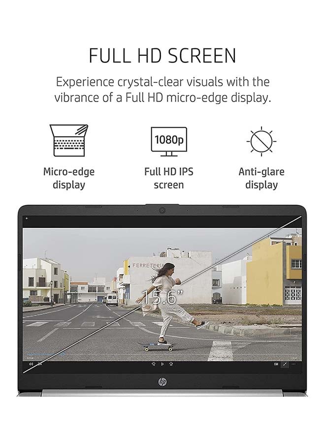 HP Newest Slim 15-DY2093WM Professional & Business (Upgraded Version) Laptop With 15.6-Inch FHD Display, Core i5-1135G7 Processor/16GB RAM/1TB SSD/Intel Iris Plus Graphics/Windows 11/International Version English/Arabic Silver - Image 4