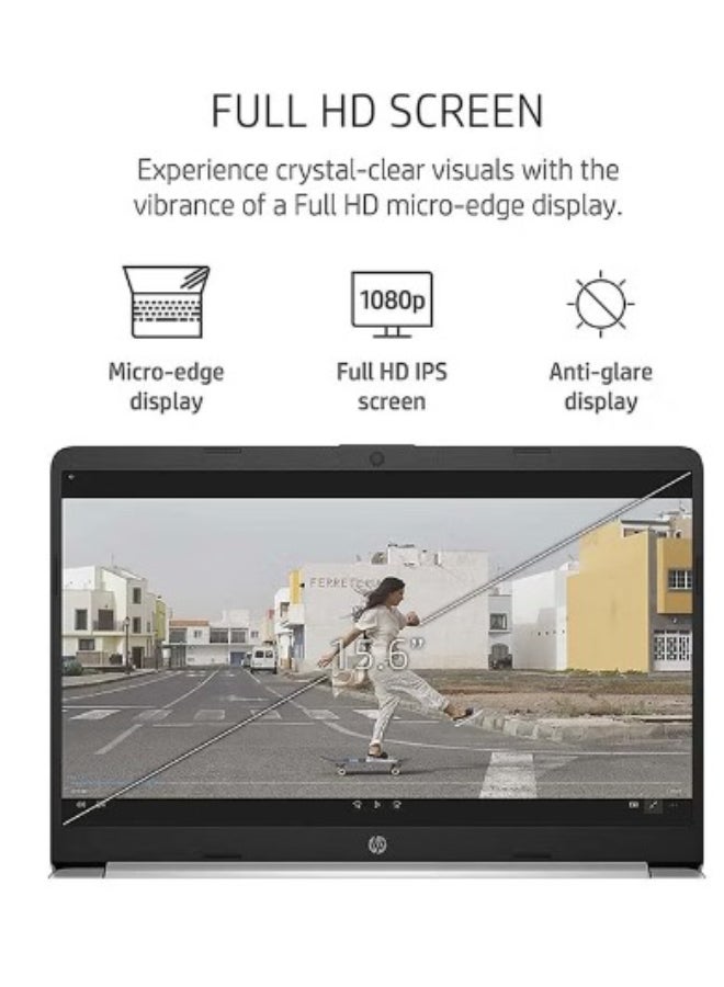 HP Newest 2024 Slim 15-(Upgraded Version) Laptop Professional & Business (Upgraded Version) Laptop With 15.6-Inch FHD Display, Core i5-1135G7 Processor/32GB DDR4 RAM/1TB SSD/Intel Iris Plus Graphics/Windows 11 FREE accessories English/Arabic Silver - Image 3