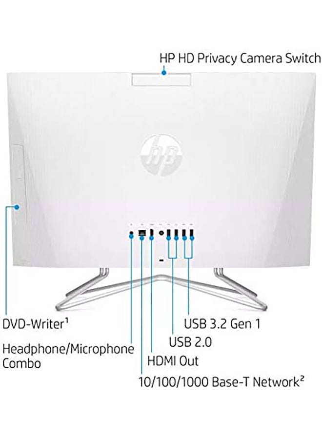 HP (Upgraded Version) 27-DP1086QE AIO Desktop With 27-Inch FHD Touch Display, Core i7-1165G7 Processer/16GB RAM/ 512GB SSD + 1TB HDD/Intel Iris Xe Graphics / English/Arabic Silver - Image 2