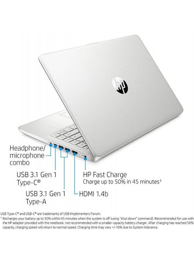 HP 14-DQ2089WM (Upgraded Version) Laptop With 14-Inch HD Display, 11th Gen Core i3-1115G4 Processor/8GB RAM/256GB SSD/Integrated Graphics/Windows 10/International Version English/Arabic Silver - Image 3