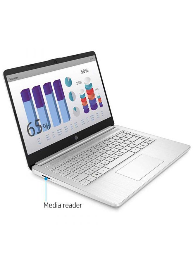 HP 14-DQ2089WM (Upgraded Version) Laptop With 14-Inch HD Display, 11th Gen Core i3-1115G4 Processor/8GB RAM/256GB SSD/Integrated Graphics/Windows 10/International Version English/Arabic Silver - Image 4