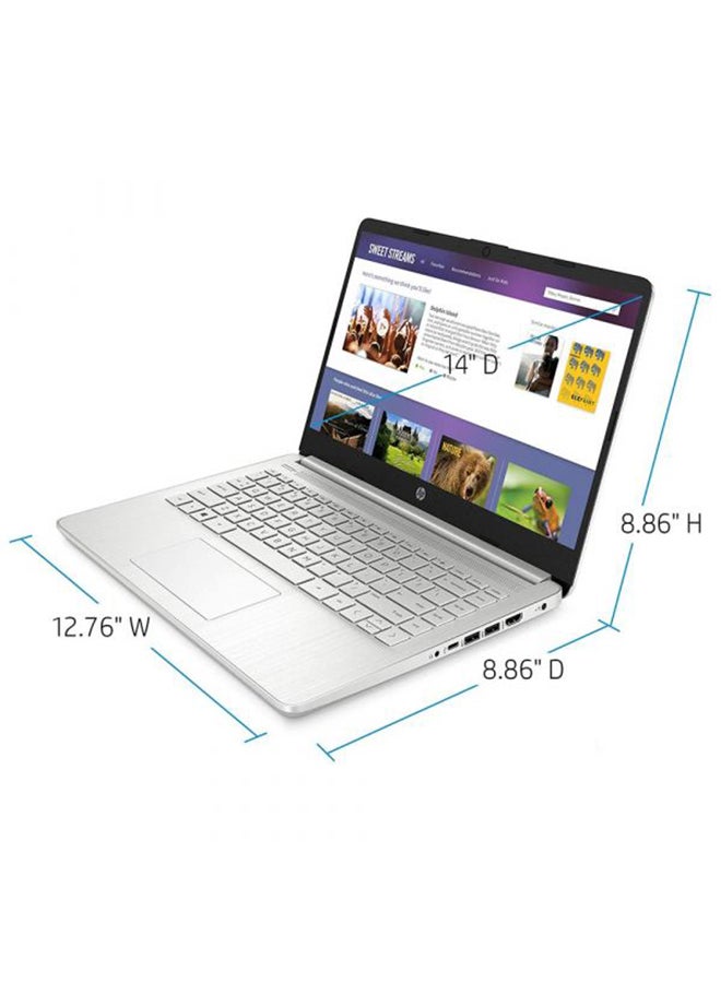 HP 14-DQ2089WM (Upgraded Version) Laptop With 14-Inch HD Display, 11th Gen Core i3-1115G4 Processor/8GB RAM/256GB SSD/Integrated Graphics/Windows 10/International Version English/Arabic Silver - Image 5