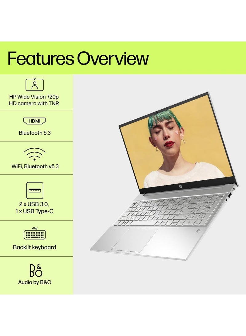 HP Pavilion 15 (Upgraded Version) Laptop With 15.6-Inch FHD Display, Core i5 Processor/16GB RAM/1TB SSD/Intel Iris XE Graphics/Windows 11 + Free Mouse English/Arabic Grey - Image 4