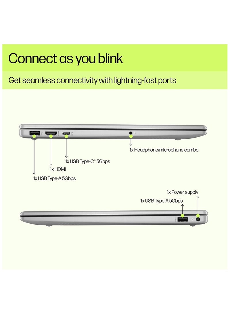 HP 2023 Newest 15s Series 15.6" Notebook, FHD (1920 x 1080), Intel Core -1335U Deca-core i5, 32 GB DDR4Â RAM, 2 TBÂ NVME SSD, Thin & Light, WindowsÂ 11 English/Arabic Silver - Image 4