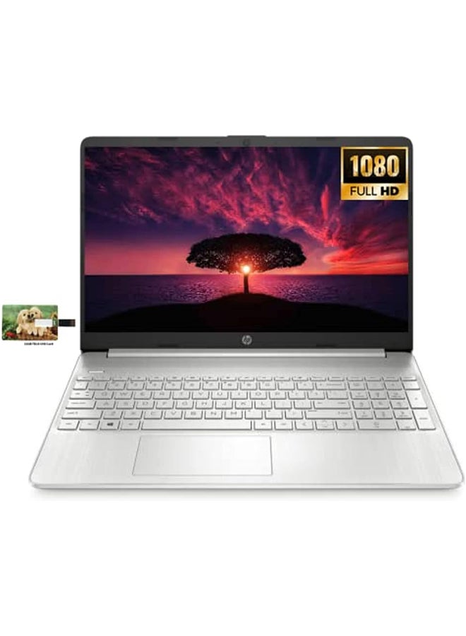 HP 15 Business (Upgraded Version) Laptop With 15.6-Inch Display, Core i5-1135G7 Processor/32GB RAM/512GB SSD/Integrated GRAPHICS/Windows 11 Pro + 32GB Tela USB Card English/Arabic silver - Image 1