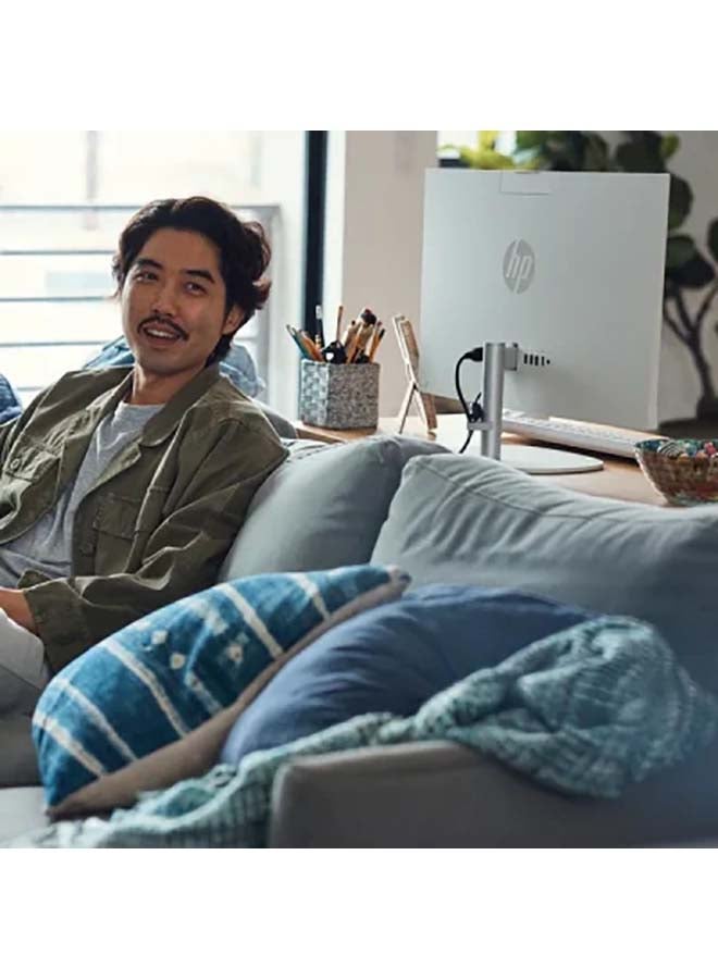 HP All-In-One 24-Cr0001l PC, Intel Core I7 1355U 13th Gen, 16 GB DDR4, Intel Iris X Graphics, 512 GB PCIe NVMe, 99% SRGB,1 HDMI-Out 1.4, Dual 2 W Speakers, Shell  | 9A1A0PA  Shell English/Arabic Shell White - Image 4