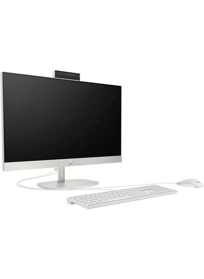 HP All-In-One 24-Cr0001l PC, Intel Core I7 1355U 13th Gen, 16 GB DDR4, Intel Iris X Graphics, 512 GB PCIe NVMe, 99% SRGB,1 HDMI-Out 1.4, Dual 2 W Speakers, Shell  | 9A1A0PA  Shell English/Arabic Shell White - Image 3