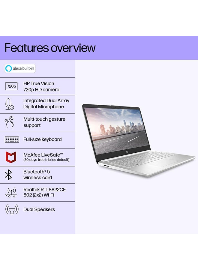 HP Newest 2023 14s (Upgraded Version) Laptop With 14-Inch Display, Celeron Processor/4GB RAM/256GB SSD/Windows 11 Best For Students English/Arabic Silver - Image 3