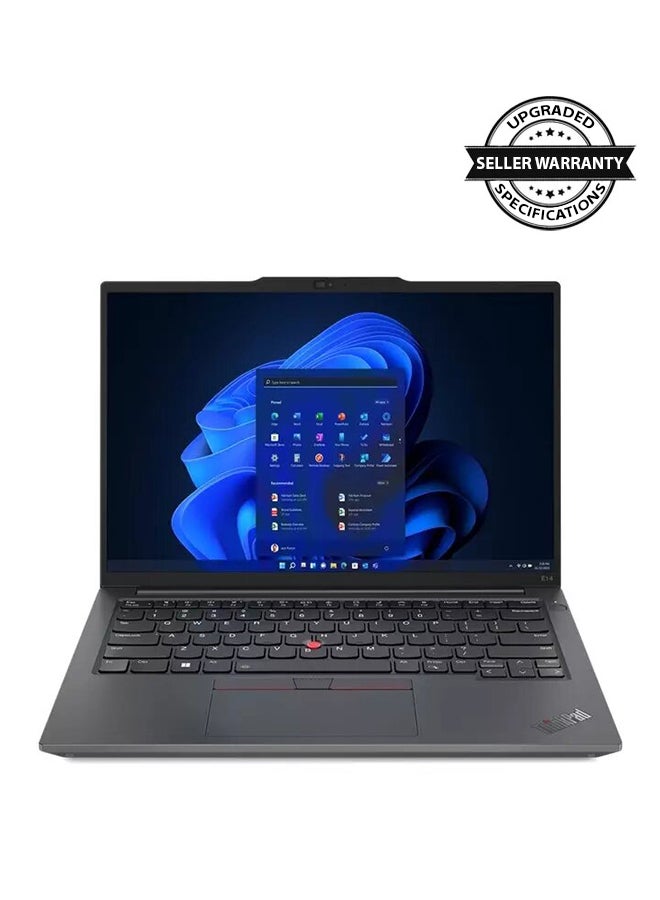 لينوفو ThinkPad E14 Gen 5 (Upgraded Version) Laptop with 14-Inch WUXGA Display/Intel Core i7-1355U/16GB RAM/1TB SSD/Intel Iris Xe Graphics/Windows 11 Pro/ English/Arabic Black - Image 1