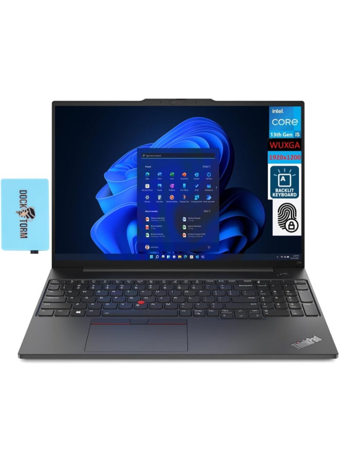 Lenovo ThinkPad E16 Gen 1 (Upgraded Version) Laptop With 16-Inch Display, Intel Core i5-1335U Processor/16GB RAM/1TB SSD/Intel Iris XE Graphics/Windows 11 Pro English/Arabic Black - Image 1