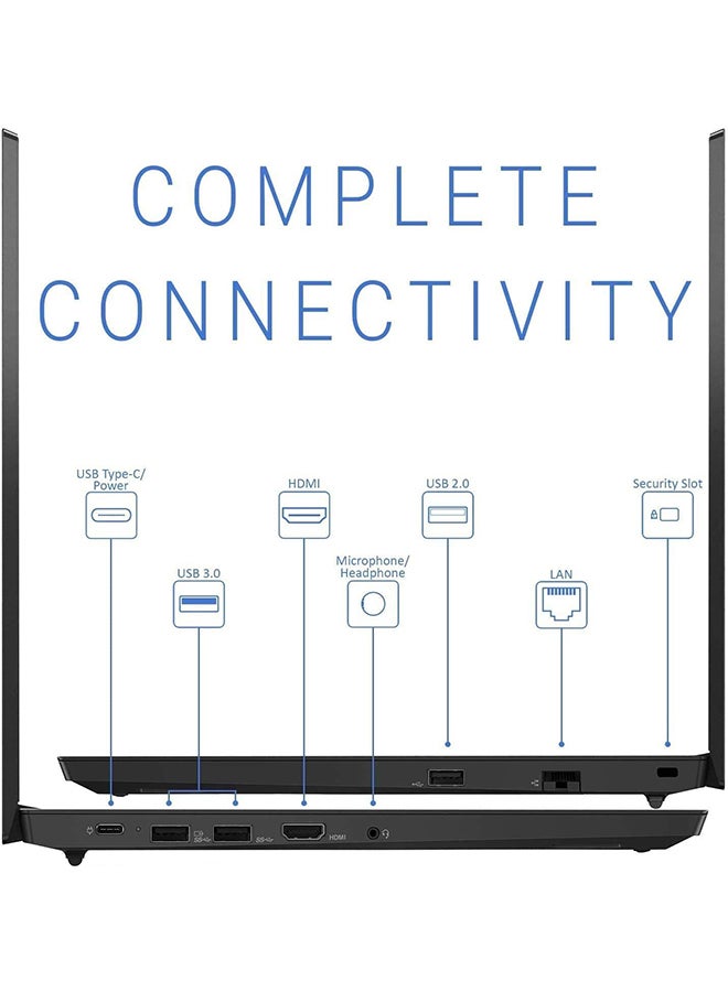 Lenovo 2020 ThinkPad E14 Business (Upgraded Version) Laptop, 14" FHD Display, Intel Core i5-10210U Upto 4.2GHz, 16GB RAM,512GB NVMe SSD HDMI, DisplayPort via USB-C, Wi-Fi, Bluetooth Windows 10 Pro English/Arabic Black - Image 3