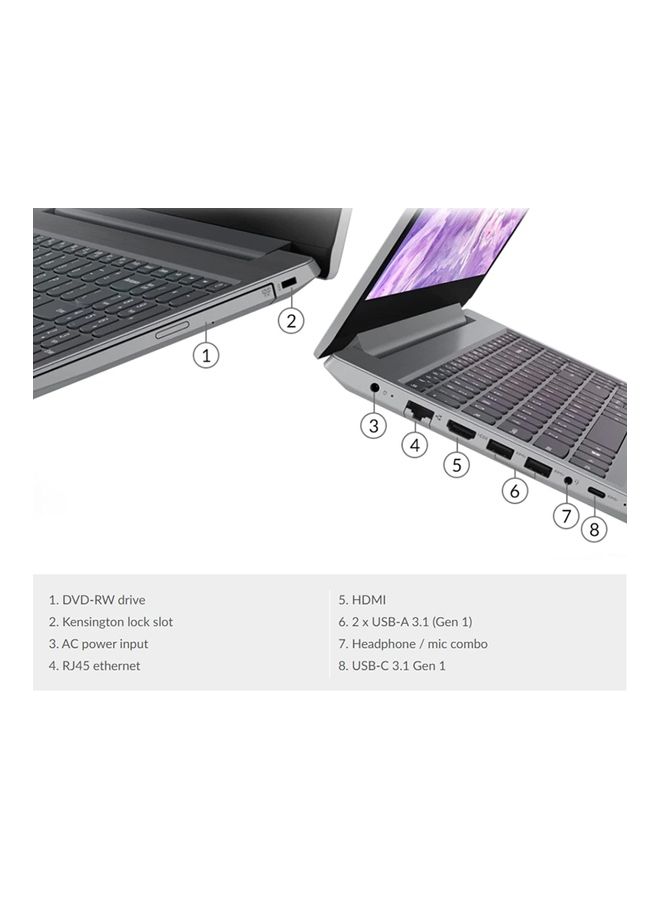 Lenovo IdeaPad L3 15 ITL6 (Upgraded Version) Laptop With 15.6-Inch Display, Core i3-1115G4 Processor/8GB RAM/256GB SSD/Intel UHD Graphics/Windows-11 Platinum Grey English/Arabic Platinum Grey - Image 5