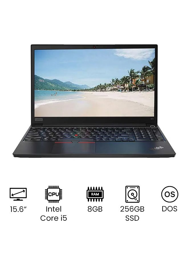 Lenovo ThinkPad E15 (Upgraded Version) Laptop With 15.6-Inch Display, Core i5 Processor/8GB RAM/256GB SSD/DOS/Intel HD Graphics International Version Black English/Arabic Black - Image 1