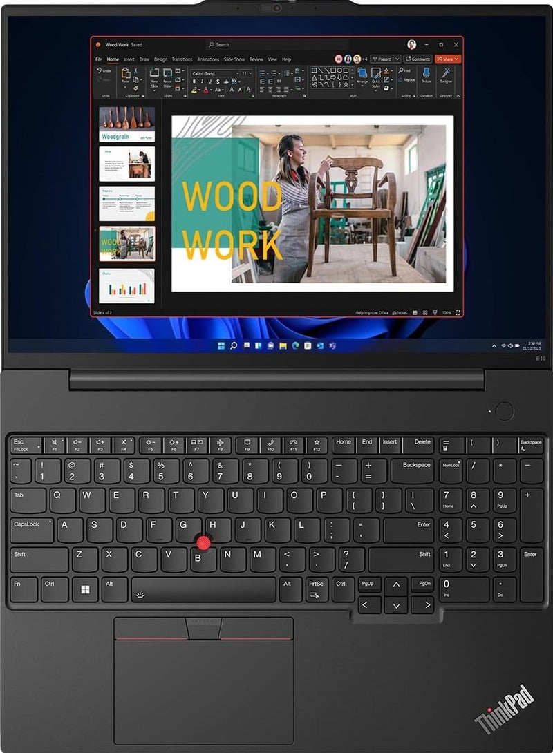 Lenovo ThinkPad E16 Gen 1 Laptop With 16-Inch Display, Core i7-1355U Processor/16GB RAM/512GB SSD/Intel Iris Xe Graphics/Windows 11 Pro English/Arabic black - Image 5