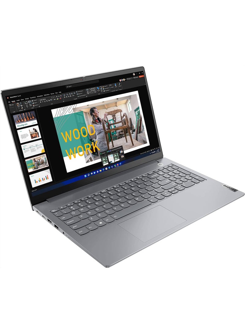 Lenovo ThinkBook 15 Gen 4 Laptop With 15.6-Inch FHD Display, Core i7-1255U Processor/16GB RAM/1TB SSD/Intel Iris XE Graphics/Windows 11 Pro English/Arabic Mineral Grey - Image 3