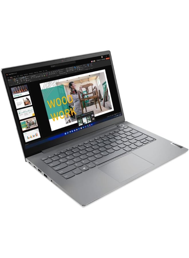 Lenovo ThinkBook 14 Laptop With 14-Inch Display, Intel Core i5-1335U Processor/16GB RAM/1TB HDD + 512GB SSD/Intel Iris XE Graphics/Windows 11 Pro With Free Pro HT Action Camera English/Arabic Grey - Image 3