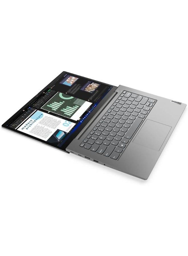 Lenovo ThinkBook 14 Laptop With 14-Inch Display, Intel Core i5-1335U Processor/16GB RAM/1TB HDD + 512GB SSD/Intel Iris XE Graphics/Windows 11 Pro With Free Pro HT Action Camera English/Arabic Grey - Image 4