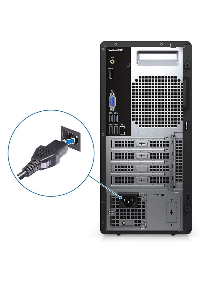 DELL (Upgraded Version) Vostro Business Desktop 3888, Core i5-10400 Processor/16GB RAM/256GB SSD + 1TB HDD/Integrated Graphics/Windows 10 Pro _ english_arabic Black - Image 2