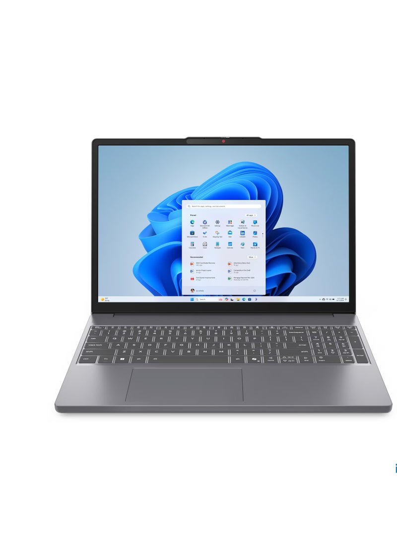 Lenovo IdeaPad Slim 3 Laptop With 15.3-Inch Display, Intel Core i7-13620H Processor/16GB RAM/512GB SSD/Intel UHD Graphics/DOS(Without Windows) English/Arabic Luna Grey - Image 1