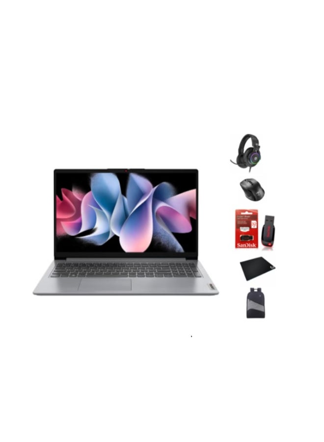 Lenovo Slim (Upgraded Version) Laptop With 15.6-Inch Display, Core i5-1235u Processor/32GB RAM/2TB SSD/Intel Xe Graphics/Windows 11 Home With Free Accessories English/Arabic Grey - Image 1