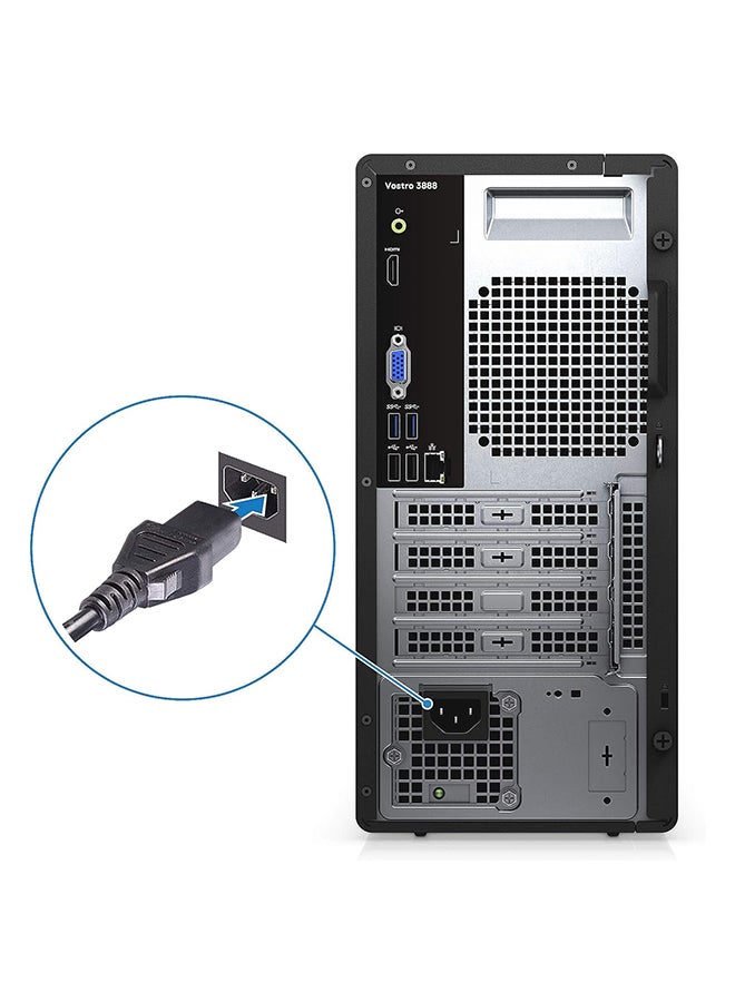 ديل Vostro 3000 Series 3888 Tower PC, Core i5-10400 Processor/16GB RAM/512GB SSD/Integrated Garphics/Windows 10 Pro english_arabic Black - Image 2