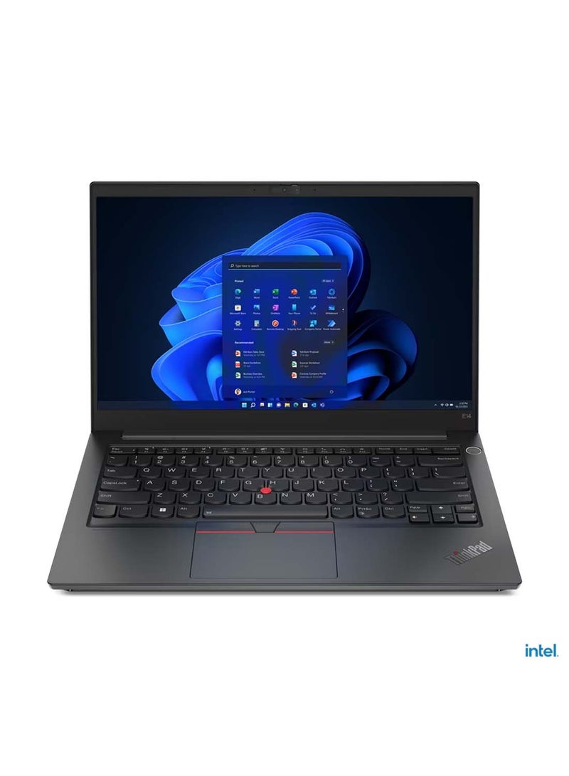 Lenovo ThinkPad E14 (Upgraded Version) Laptop With 14-Inch Display, Core i5-1235U Processor/8GB RAM/256GB SSD/2GB Nvidia Geforce MX550 Graphics Card/Windows 11 Pro English/Arabic Black - Image 1