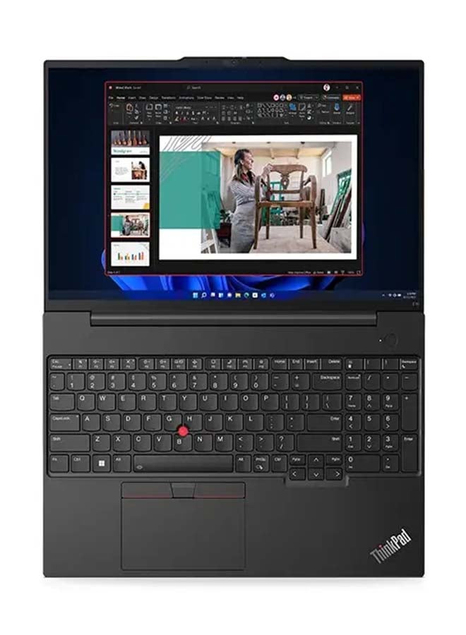 Lenovo ThinkPad E16 Gen1 (21JN00CKGP) (Upgraded Version) Laptop With 16-Inch Display, Core-i7-13700H Processor/16GB RAM/512GB SSD/Windows 11 Pro/Intel Iris Xe Graphics + Topload Case English/Arabic Black - Image 3
