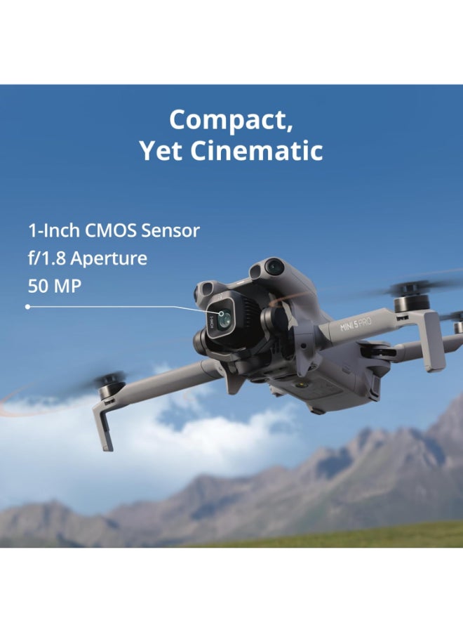 dji Mini 5 Pro Fly More Combo Plus, DJI RC 2, 1-Inch CMOS, Obstacle Sensing, ActiveTrack 360°, 225° Gimbal Rotation, Extended Battery LifeMOIAT Certified, UAE Version, Official Warranty Support - Image 2